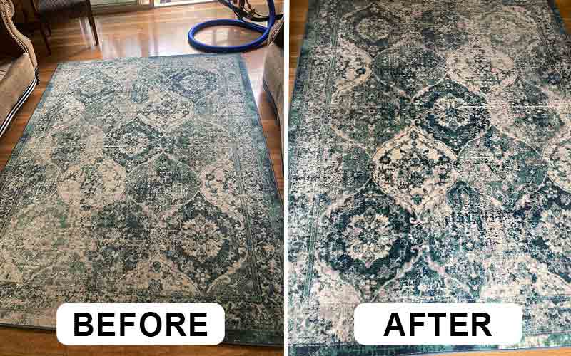 rug cleaning before and after